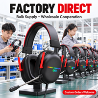 Headset Gaming Berkabel Over-Ear G95 Mikrofon Boom ABS IPX7 PC Esports Streaming Rapat Online Kantor Rumah
