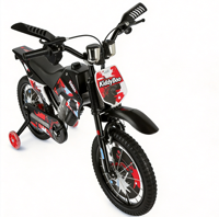 Vélo pour enfants de style moto, 12-20 pouces, en stock direct usine, avec roues d'apprentissage et porte-bouteille pour garçons