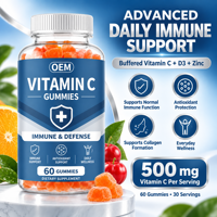 Gummies à la vitamine C pour la défense immunitaire, le soutien antioxydant, le bien-être quotidien, la santé de la peau et les soins de beauté naturels – Complément alimentaire OEM