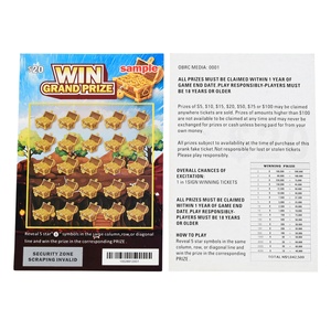 Cartes de loterie créatives avec motifs de dessins animés et impression à gratter gagnante - Product Image 3