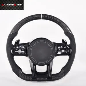 Custom Car Steering Wheel Carbon Fiber Fabric Automobile Parts For Mercedes-benz Amg Series