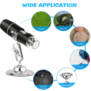<span class=keywords><strong>Microscope</strong></span> <span class=keywords><strong>numérique</strong></span> sans fil 50X à 1000X de grossissement, caméra miniature portable Wi-Fi avec support, 8 lumières LED intégrées - Product Image 2