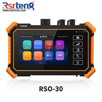 Rsrteng OTDR Probador de Fibra Óptica de 4 Pulgadas RSO-30 1310/1550nm 26/24dB, Auto OTDR, OPM, LS, VFL, Mapa de Eventos, Herramienta de Prueba de Cable de Red