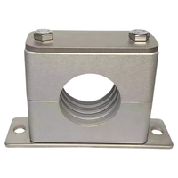 Prix d'usine SHWD Collier de serrage hydraulique en aluminium galvanisé argenté, norme DIN3015, pour applications légères, diamètre intérieur max. 102 mm, trous de fixation 35 mm