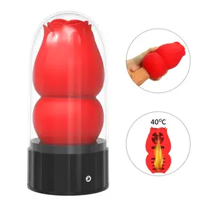 2023 New Male Rose Masturbation Cup Artificial Vagina Heating Easy to Clean sex toy for man