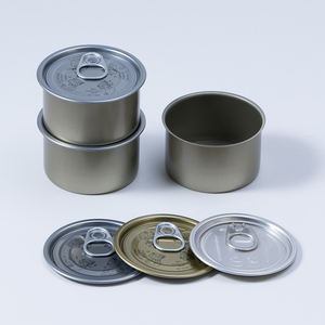 Thực Phẩm Cấp 2 Miếng Tin Dễ Dàng Mở Có Thể Nhỏ Thiếc Tròn Thực Phẩm Cá Ngừ Có Thể Sản Xuất Với Nắp - Product Image 2