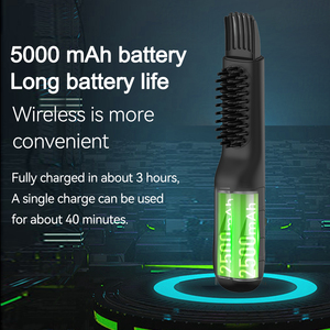 แปรงหวีผมและเครา <span class=keywords><strong>Lescolton</strong></span> 5000mah 2 in 1 สำหรับผู้ชาย พกพาสะดวก ใช้ได้ทั้งที่บ้านและเดินทาง หวีร้อนไฟฟ้า หวีจัดแต่งทรงเครา - Product Image 4