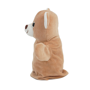 Títeres <span class=keywords><strong>de</strong></span> <span class=keywords><strong>Mano</strong></span> <span class=keywords><strong>de</strong></span> Peluche <span class=keywords><strong>de</strong></span> Animales Realistas Personalizados, Ratón y Oso, para Niños, 21 cm, Gris y Marrón Claro, Bordados Artesanales - Product Image 5