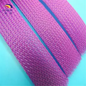 Polyester Pet Fleksibel Dapat Diperpanjang Jala Tabung Kabel Sleeving