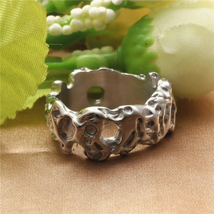 yunnique <b>Titanium</b> Steel Spike <b>Ring</b> Silver Unisex Fashion Jewelry Gift - Product Image 3