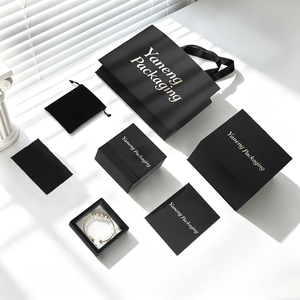 Wholesale Customized Magnetic Jewelry <b>Box</b> Rings <b>Earrings</b> Pendants <b>Box</b> Built-in Drawer Jewelry <b>Box</b> with Handbag for Engagements - Product Image 5