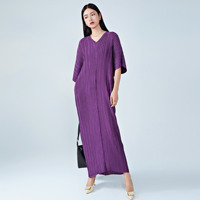 Robe plissée de haute qualité, grande taille, pour femmes, été, ample, élégante, naturelle, écologique, design Miyake, longue, livraison rapide