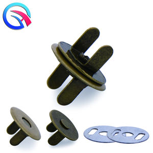 QingHe 16x2mm Antique Brass Stud <strong>Button</strong> Strong Fastener Clasps <strong>Metal</strong> <strong>Button</strong> Magnetic <strong>Button</strong> for Crafts, Purse, Bags and Clothes - Product Image 3