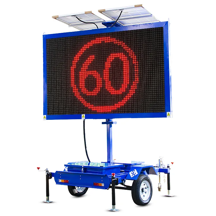 Billboards Led Traffic Variable Message Sign Boards With Trailer