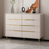 Commode haute personnalisable OEM, finition blanche moderne, 5+ tiroirs, certifiée CE, en bois, pour chambre d'appartement, écologique