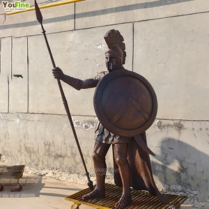 YOUFINE Statua Scultura in Bronzo di Guerrieri Spartani e Gladiatori per Giardino, Parco, Esterni, Stile Greco - Product Image 5