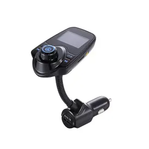 KM18 T10 Factory Direct Top Quality T10 car kit T10 5V 2.1A V3.0 car player wireless FM transmitter with LED screen