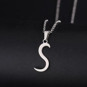 Trendy <strong>S</strong> <strong>Initial</strong> Charm <strong>Necklace</strong> for <strong>Children</strong> Rhodium Plated Sterling Silver with Opal Main Stone Link Chain for Anniversaries - Product Image 2