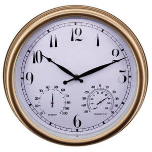 15 pulgadas Vintage cuarzo jardín exterior interior impermeable <span class=keywords><strong>reloj</strong></span> termómetro higrómetro humedad temperatura Relojes de pared - Product Image 2