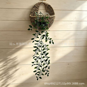 Bouquet de verdure artificielle Yue Xinqi en forme de Datura, plante décorative en plastique pour intérieur et extérieur, accessoire de feuillage suspendu - Product Image 3