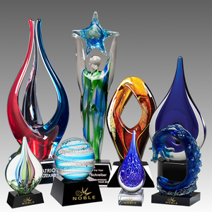 Noble nouvelle conception bleu soufflé à la main Art <span class=keywords><strong>verre</strong></span> goutte <span class=keywords><strong>d</strong></span>'<span class=keywords><strong>eau</strong></span> prix - Product Image 5