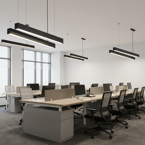 Lustre de bureau, centre commercial, salle de sport, Fangtong Light, cybercafé, salle de classe, LED rond, bande dorée, fer, IP20 - Product Image 1