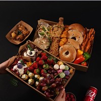Boîte à lunch en papier grande taille, compatible micro-ondes et friteuse à air, biodégradable, pour sandwichs en forme de burger, avec emballage personnalisé et logo imprimé