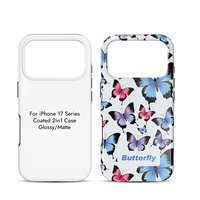 Vente chaude Sublimation 2 en 1 Coated Phone Case Blanks Matte Glossy pour Iphone 17 17 Pro Max 3D Mobile Phone Cover