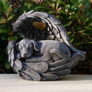 Urne funéraire en <span class=keywords><strong>pierre</strong></span> pour chien, cadeau commémoratif pour animaux de compagnie, condoléances pour la perte d'un animal, logo personnalisé, taille moyenne - Product Image 3