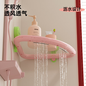 Suction Cup Triangular Wall Mount <b>Storage</b> Rack For Bathroom Corner <b>Shower</b> Gel And Hand Soap Durable Design - Product Image 4
