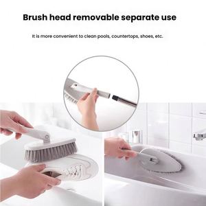 Adjustable Long Handle Shower Scrubber <b>Brush</b> Combo for Bath Tub and Tile Cleaning in Bathroom - Product Image 3