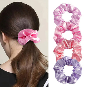 40 Pezzi <span class=keywords><strong>Elastici</strong></span> per <span class=keywords><strong>Capelli</strong></span> Viola e Rosa, Dolci Scrunchies in Raso di Seta per Uso Quotidiano, Regali per Compleanni di Ragazze - Product Image 6