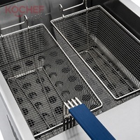 Friteuse professionnelle à gaz propane en acier inoxydable 32L pour frites, équipement de friture profonde au gaz