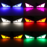 Mini projecteur lentille lumière voiture lumière décorative clignotant lumière clignotant feu arrière dynamique diable oeil voiture lumière décorative