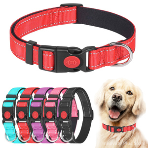 Penjualan terlaris pabrikan kerah anjing nilon reflektif dengan cincin logam empuk Neoprene - Product Image 2