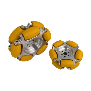 Rueda Omni de 5 pulgadas Acoplamiento de goma sólida universal Rueda <span class=keywords><strong>mecanum</strong></span> omnidireccional Ruedas de poliuretano AGV - Product Image 3