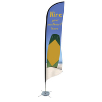 Drapeau de plage imprimé double face de type P, résistant au vent, en polyester, bannière extérieure en forme de plume, logo personnalisé pour la promotion publicitaire