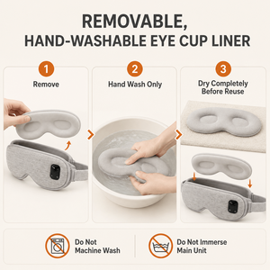 Máscara Ocular Térmica Inalámbrica, Compresa Caliente Recargable para Dormir y Viajar, OEM ODM - Product Image 4