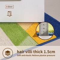 Tapis de porte personnalisé Hello absorbant l'eau paillassons de trappeur de saleté tapis de porte en polyester antidérapant lavable