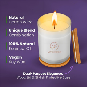 Campuran botani Lavender lilin Basil Jasmine 8.3oz | Terapi kesehatan membakar bersih 50 jam bakar | Kamar tidur Kudus stoples dapat ditutup - Product Image 2