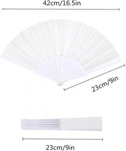 Ventilador de Mano Plegable de Plástico de 23 cm, Ecológico, Personalizado, con Diseño de Anime Japonés y Patrón de Alfabeto, Ideal para Fiestas, QYL - Product Image 3