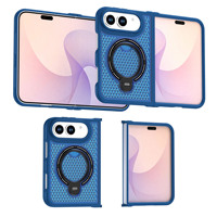 Coque de téléphone antichoc avec dissipateur de chaleur, support magnétique invisible rotatif à 360° en nid d'abeille pour Phone 18 Duo