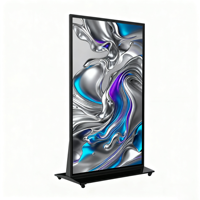 Écran publicitaire LED d'intérieur ultra-fin Pushunled, pliable avec roues, durée de vie de 100 000 heures, résolution 8K, prise en charge HDR pour les magasins