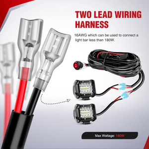 ชุดสายไฟสวิตช์ไฟ LED สำหรับงาน 12V ใช้ได้กับรถยนต์ทั่วไป สำหรับการติดตั้งเพิ่มเติม พร้อมรีเลย์และฟิวส์ - Product Image 2