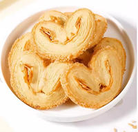 Kue Kering Palmiers Warna-Warni, Kue Kering Prancis Renyah untuk Teh Sore, 150g KOTAK, Camilan Grosir