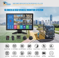 Cámara de Visión Trasera para Automóvil BSD de 10.1 Pulgadas, Cámara para Camión, Sistema de Detección de Punto Ciego