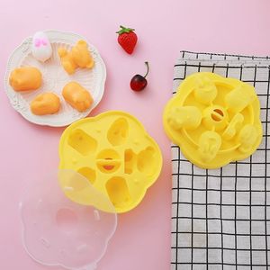 Moule à gâteau cuit à la vapeur rond complémentaire pour aliments pour bébés rose Logo personnalisable résistant aux hautes températures en silicone de qualité alimentaire - Product Image 5