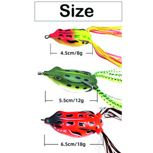 AOCLU appâts de pêche artificiels en plastique naturel doux saut grenouille leurre flottant Topwater <span class=keywords><strong>nageur</strong></span> 4.5cm 5.5cm 6.5cm - Product Image 5