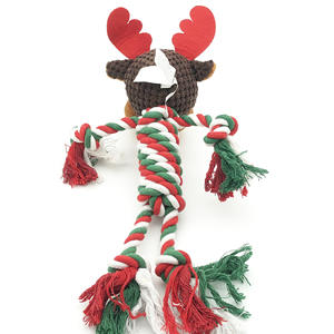 Jouet pour chien en peluche de luxe, thème licorne, sonore, résistant aux morsures, tressé, mignon en forme d'elk, pour Noël et la Saint-Valentin - Product Image 2