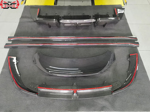 Sợi Carbon cơ thể Kit cho Audi <span class=keywords><strong>RS</strong></span> / <span class=keywords><strong>E</strong></span>-Tron GT phía trước Bumper Lip Side váy phía sau Bumper khuếch tán phía sau cánh Spoiler phía trước cánh - Product Image 6